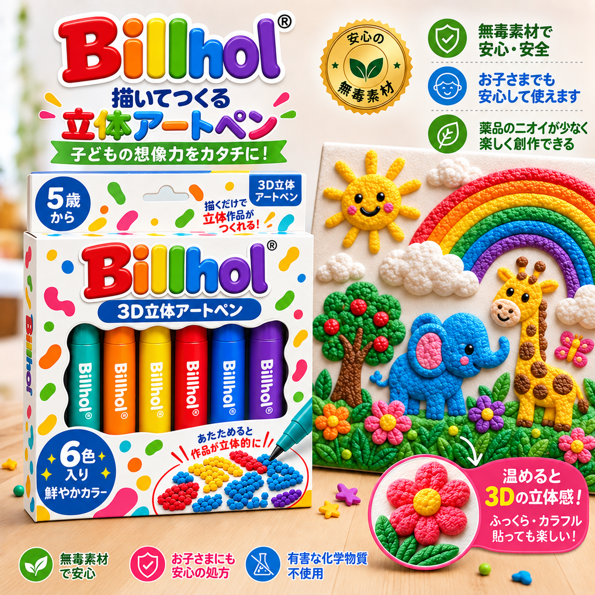 本日限定50%OFF｜𝐁i𝐥𝐥𝐡𝐨𝐥® 🔥3Dぷっくりアートペン｜描くだけで楽しい立体アート