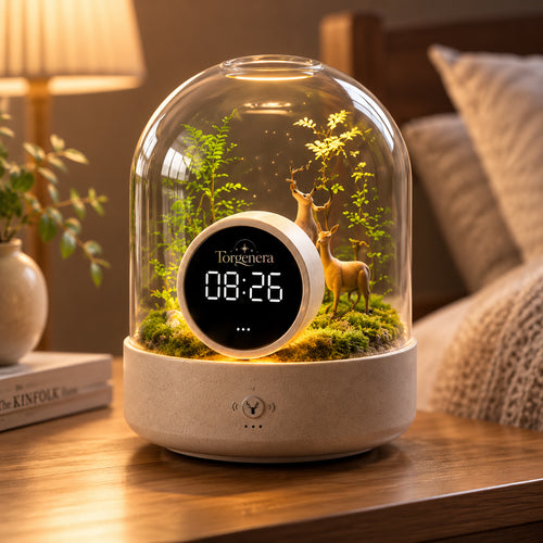 Torgenera Forest Glass Dome Smart Clock Lamp