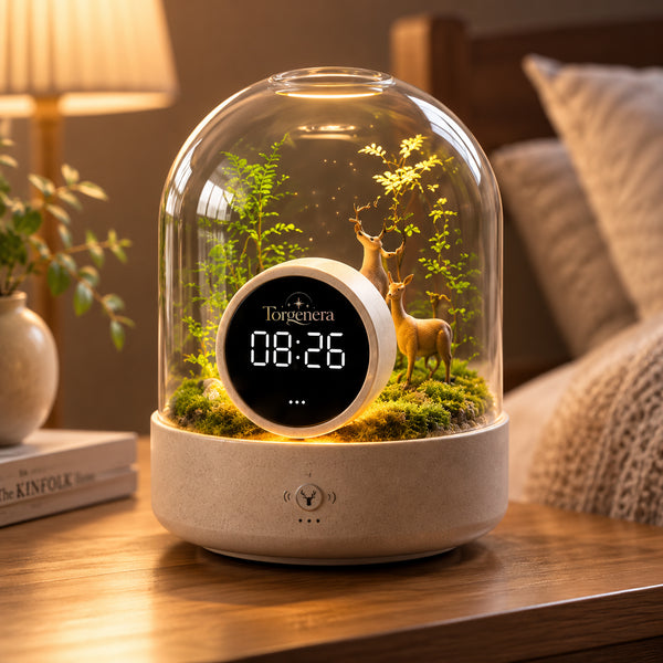 Torgenera Forest Glass Dome Smart Clock Lamp