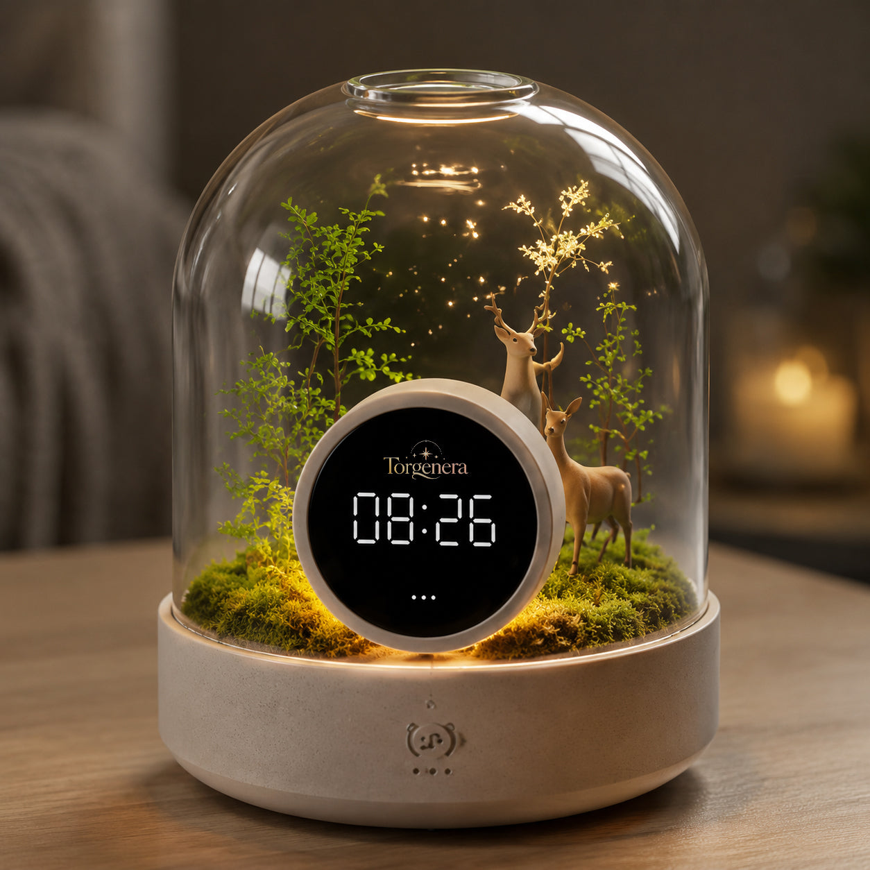 Torgenera Forest Glass Dome Smart Clock Lamp